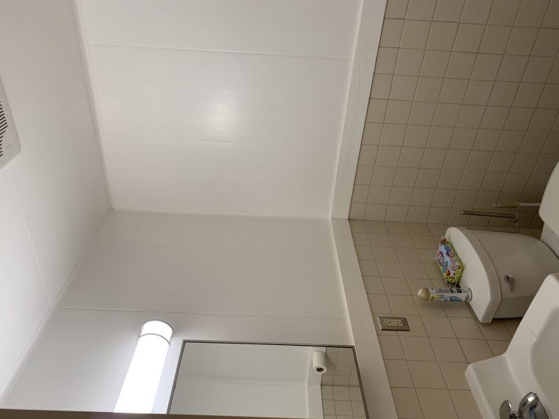 Mold-resistant and easy-to-install bathroom wall panels